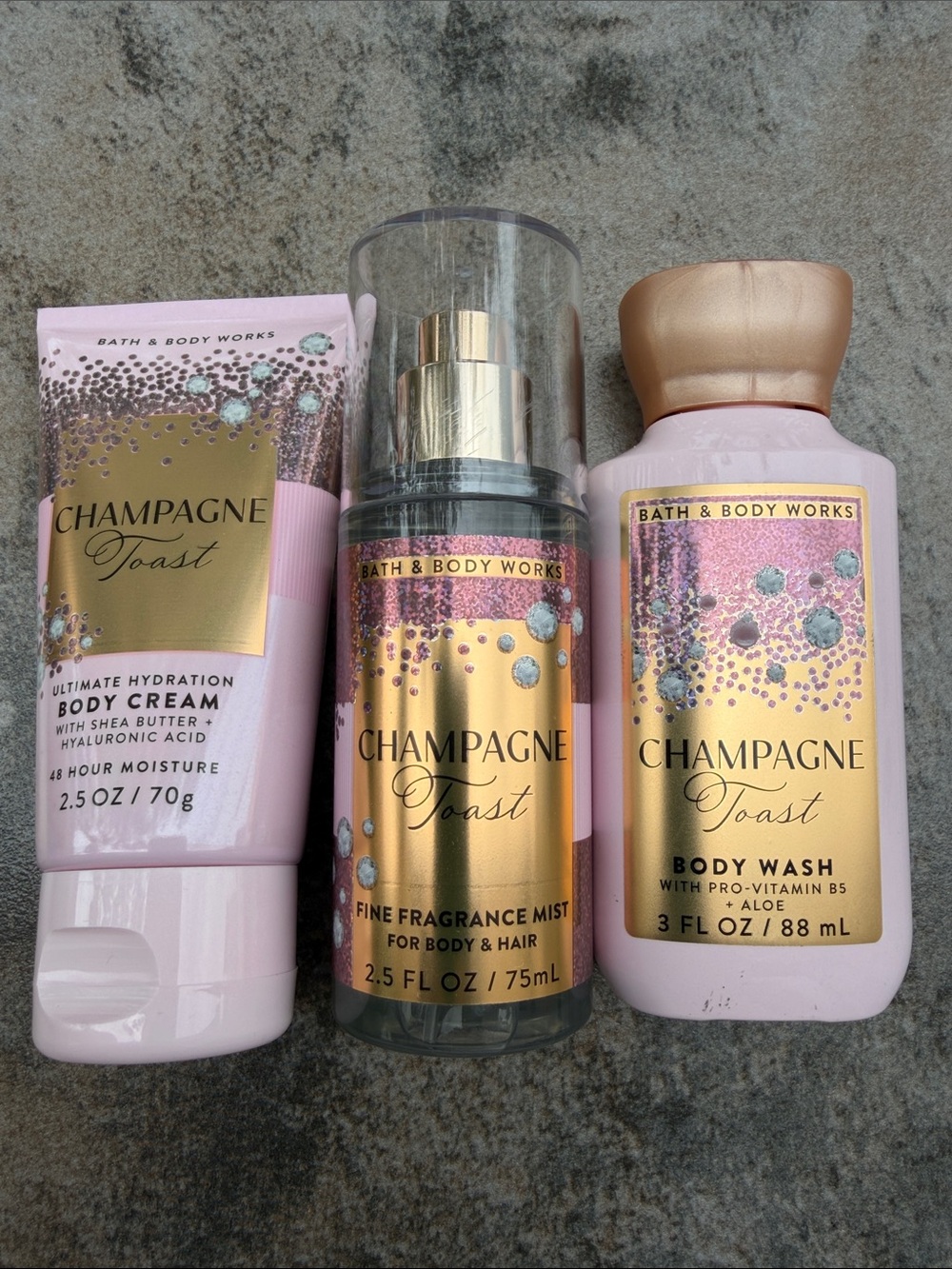 Bath & Body Works Travel Sized Champagne Toast Trio - Picture 12 of 16